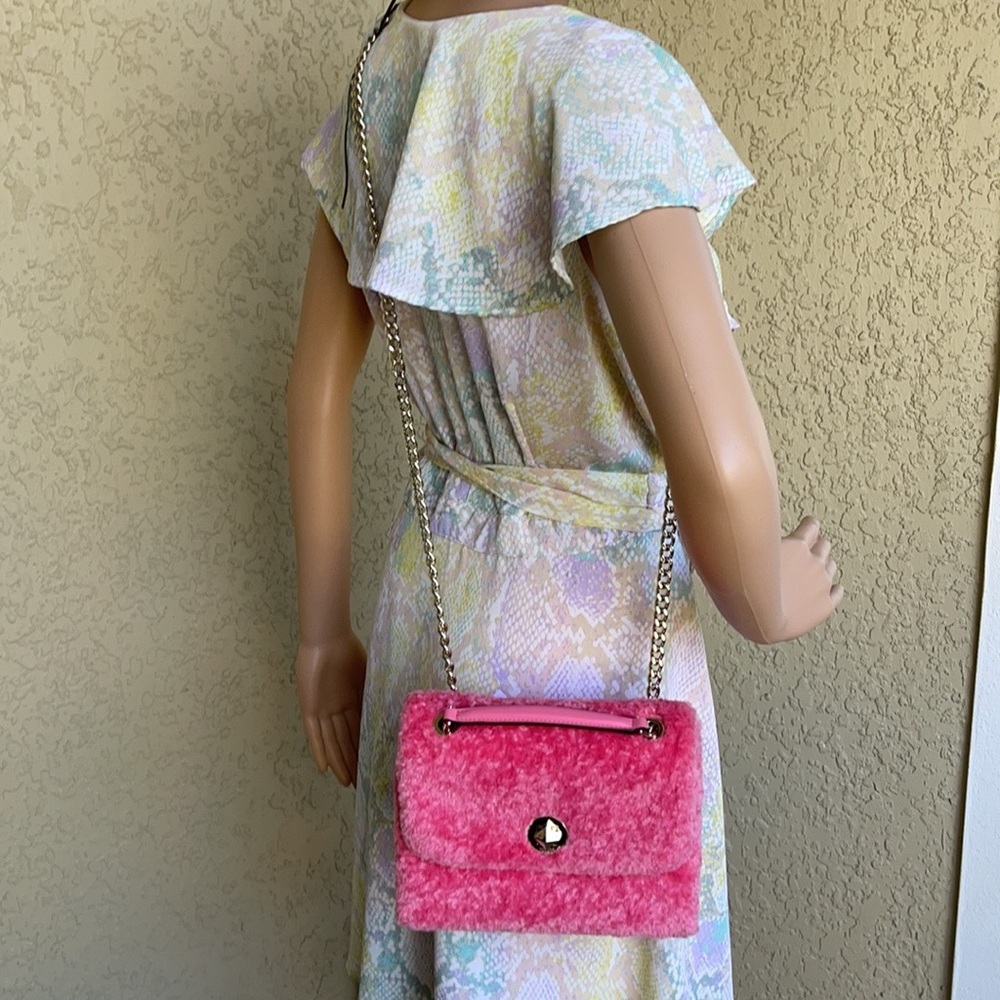 Kate Spade Natalia Foux Fur small flap crossbody - Picture 10 of 16